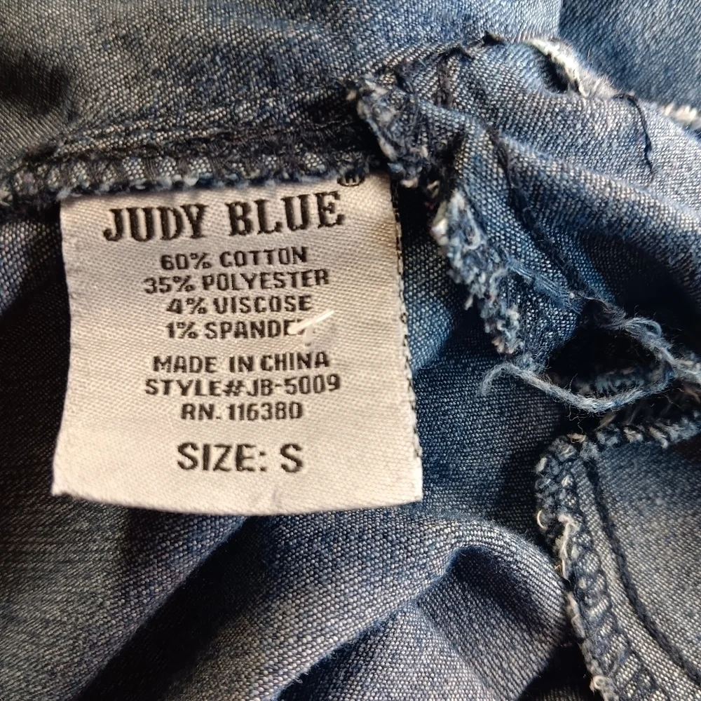 Judy Blue Denim Shirt Dress Women's Size S - Picture 2 of 7